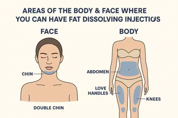 areas that can be treated for fat dissolving injections Isleworth
