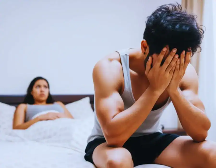 Image of upset man in need of erectile dysfunction treatment Isleworth